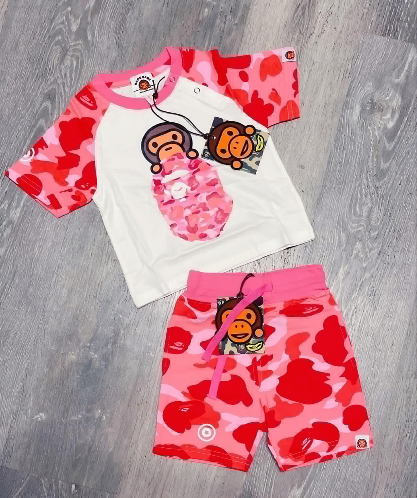 Big face ape 2 piece short set
