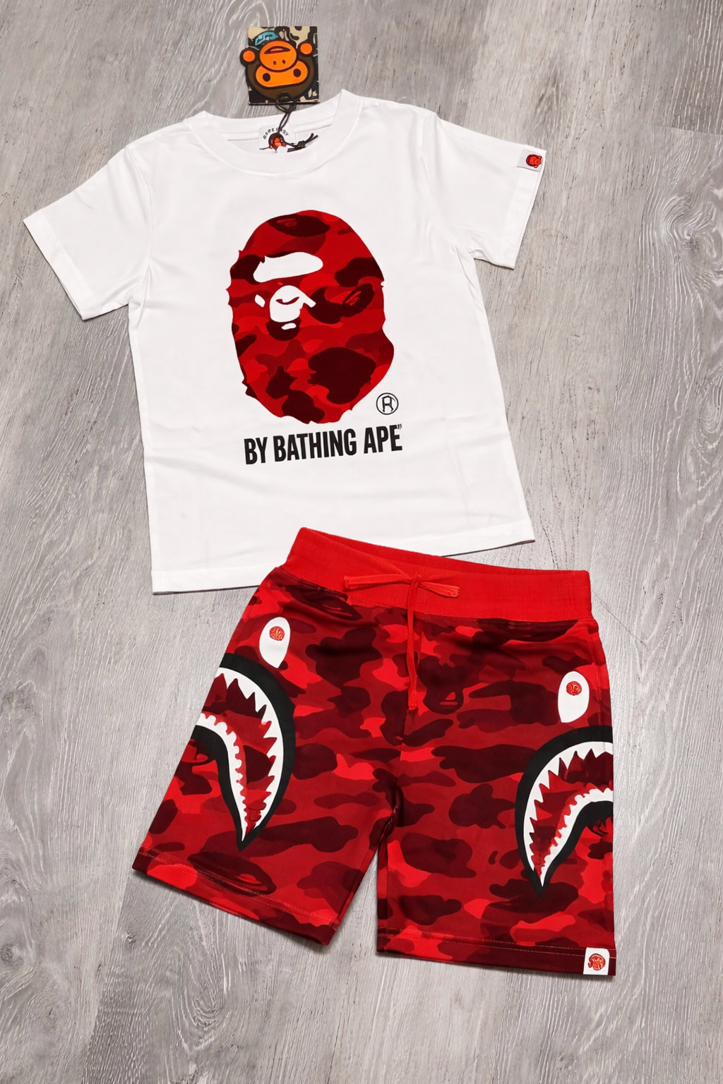 Big face ape 2 piece short set