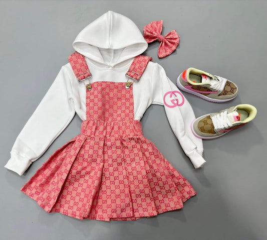 “Gg girl” 4 piece Hooded dress