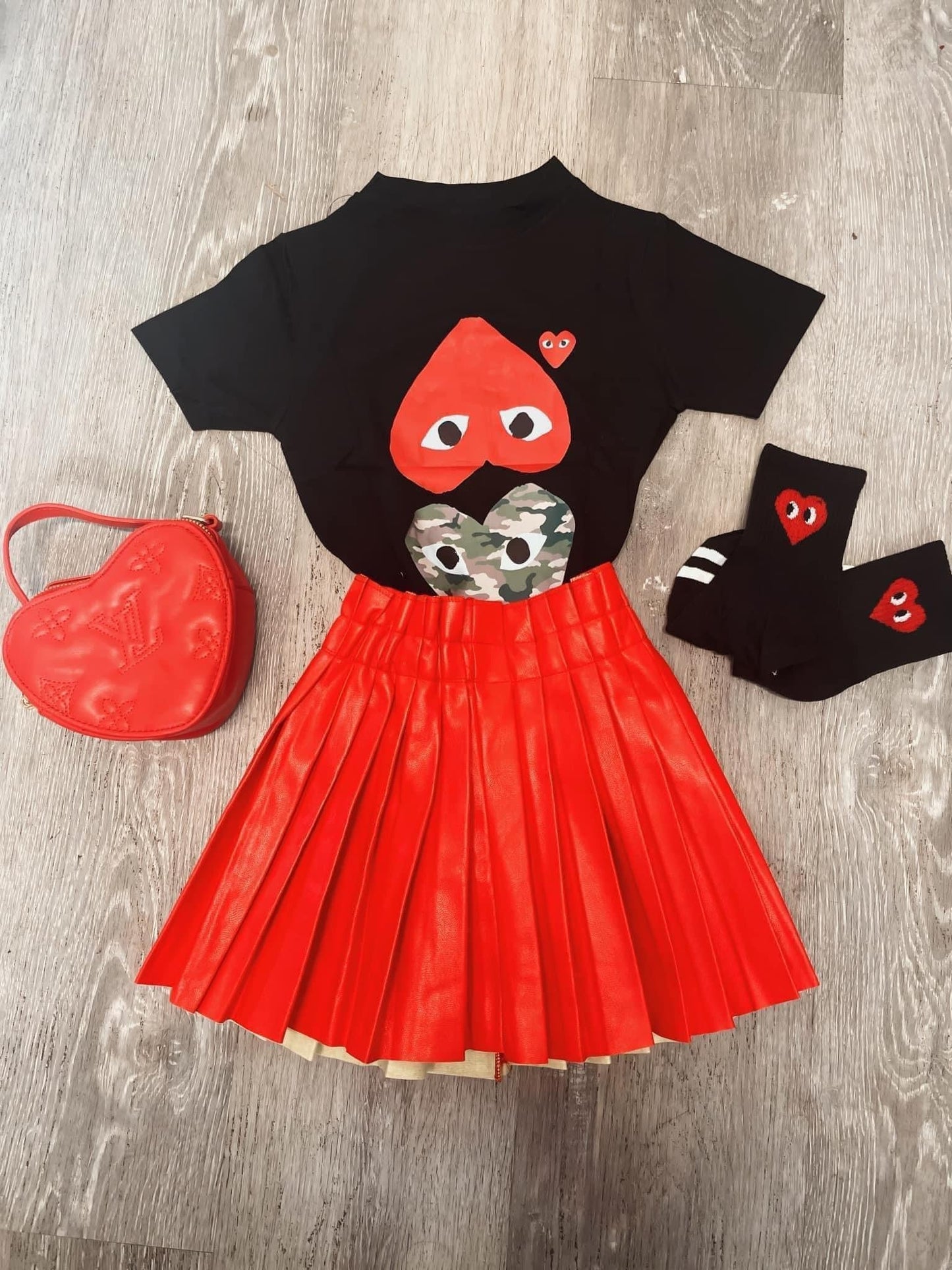 Two Heart Skirt set