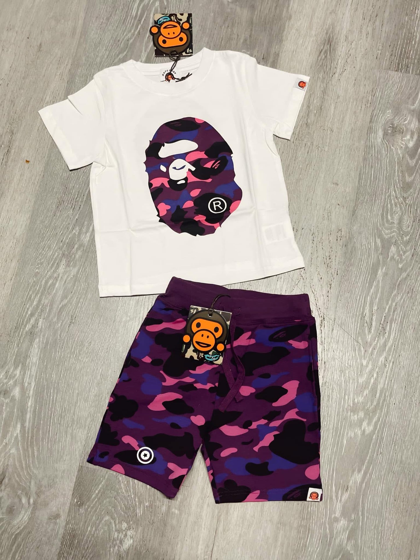 Big face ape 2 piece short set