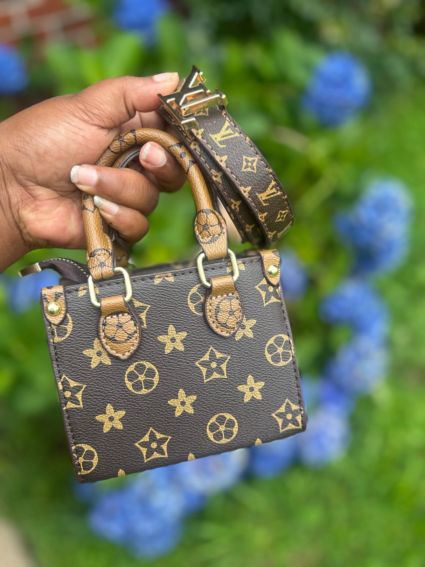 Darkest brow LV mini bag set