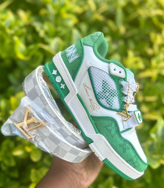 “Money Green” LV skate sneakers