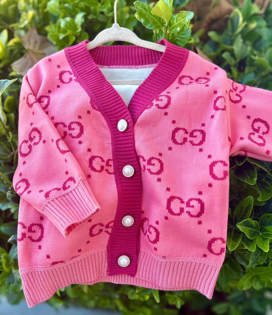 “GG” Pinky Cardigan